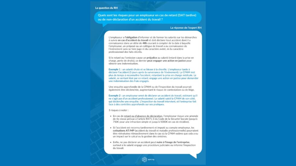 Les 10 questions sur la Déclaration accident travail