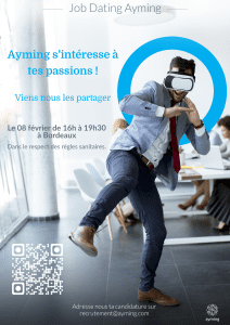 Prochain job dating ayming : viens nous faire découvrir ta passion 1 Prochain job dating ayming : viens nous faire découvrir ta passion 1